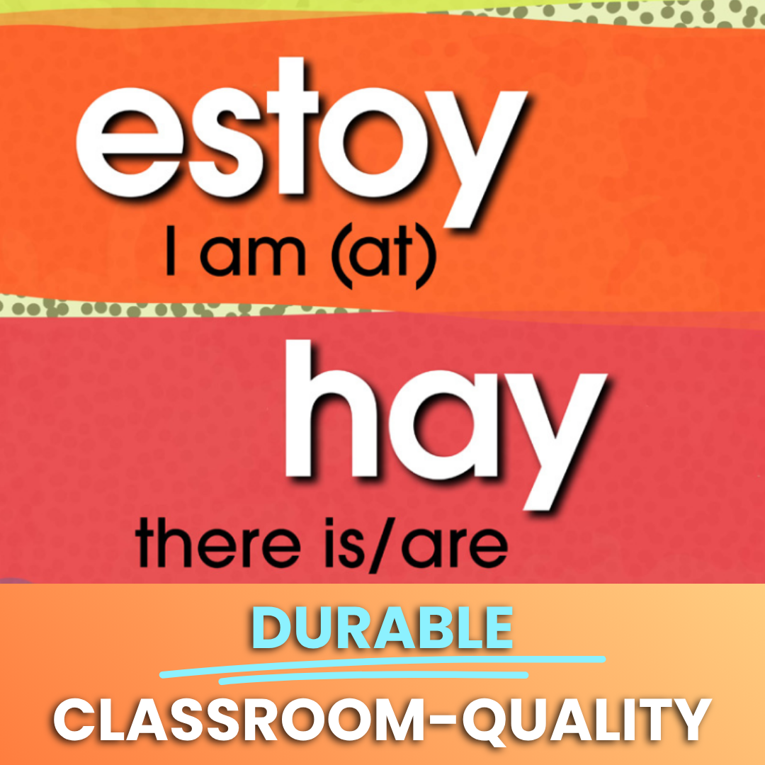 Super 7 First Person Present Skinny Poster for Spanish Classrooms