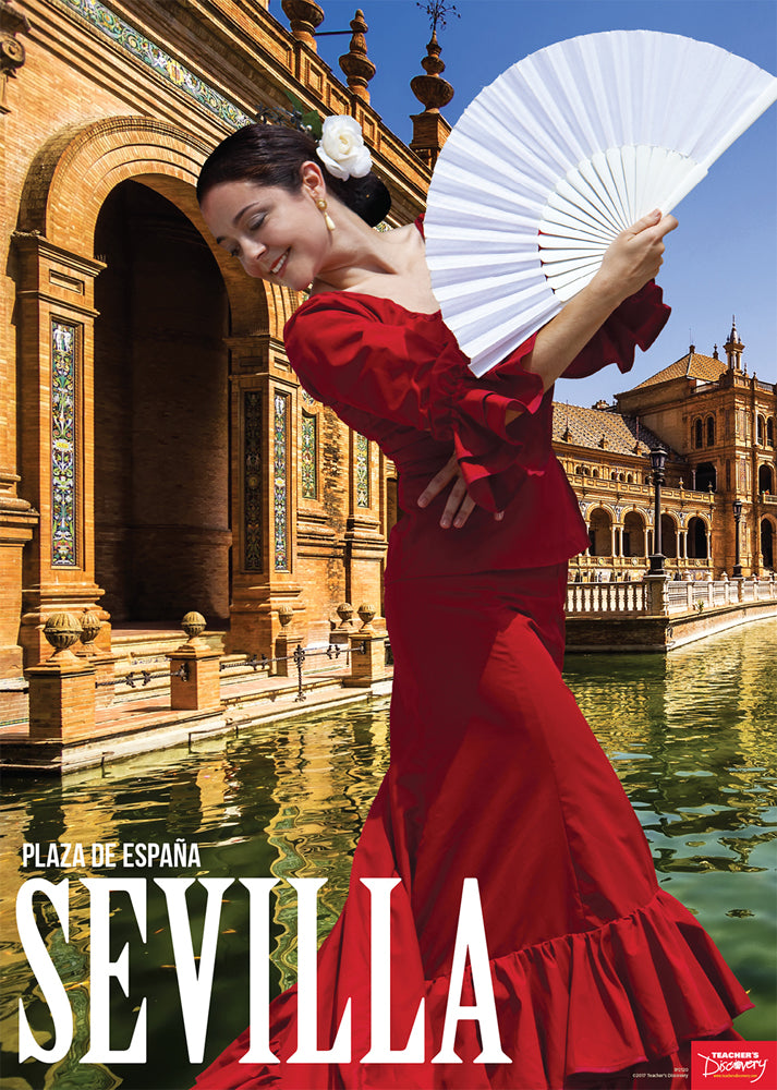 Travel to Sevilla, Plaza de España - Spanish - Poster