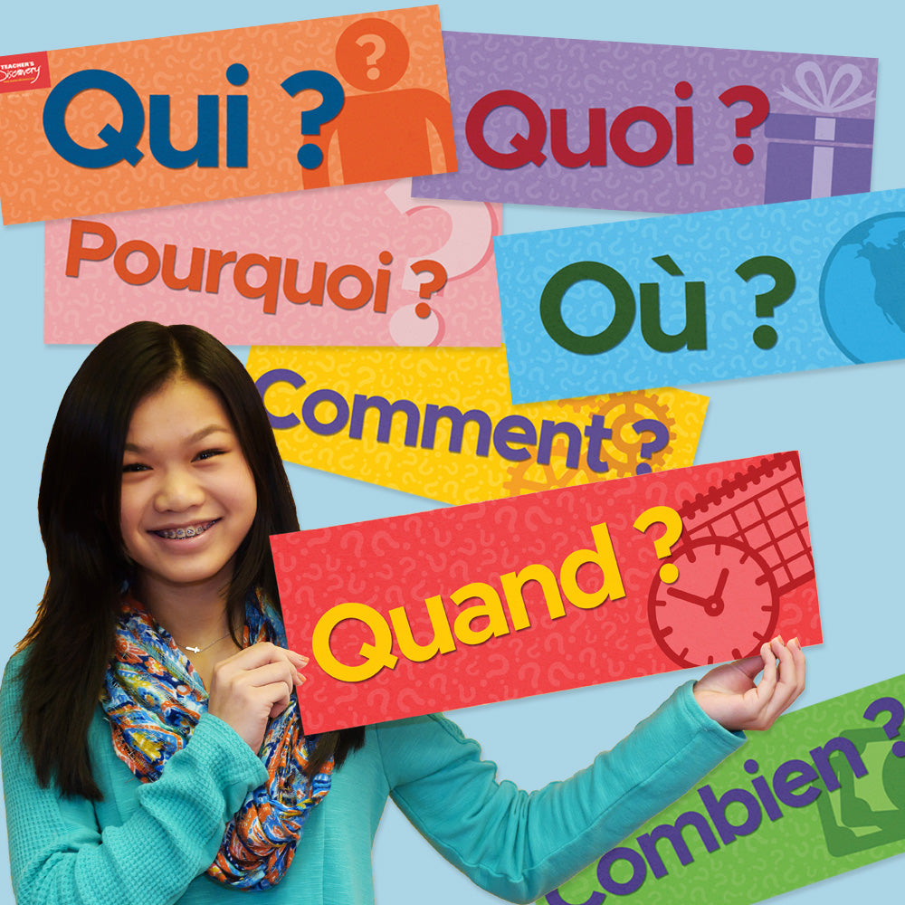 Question Words - French - Signs - Set of 7