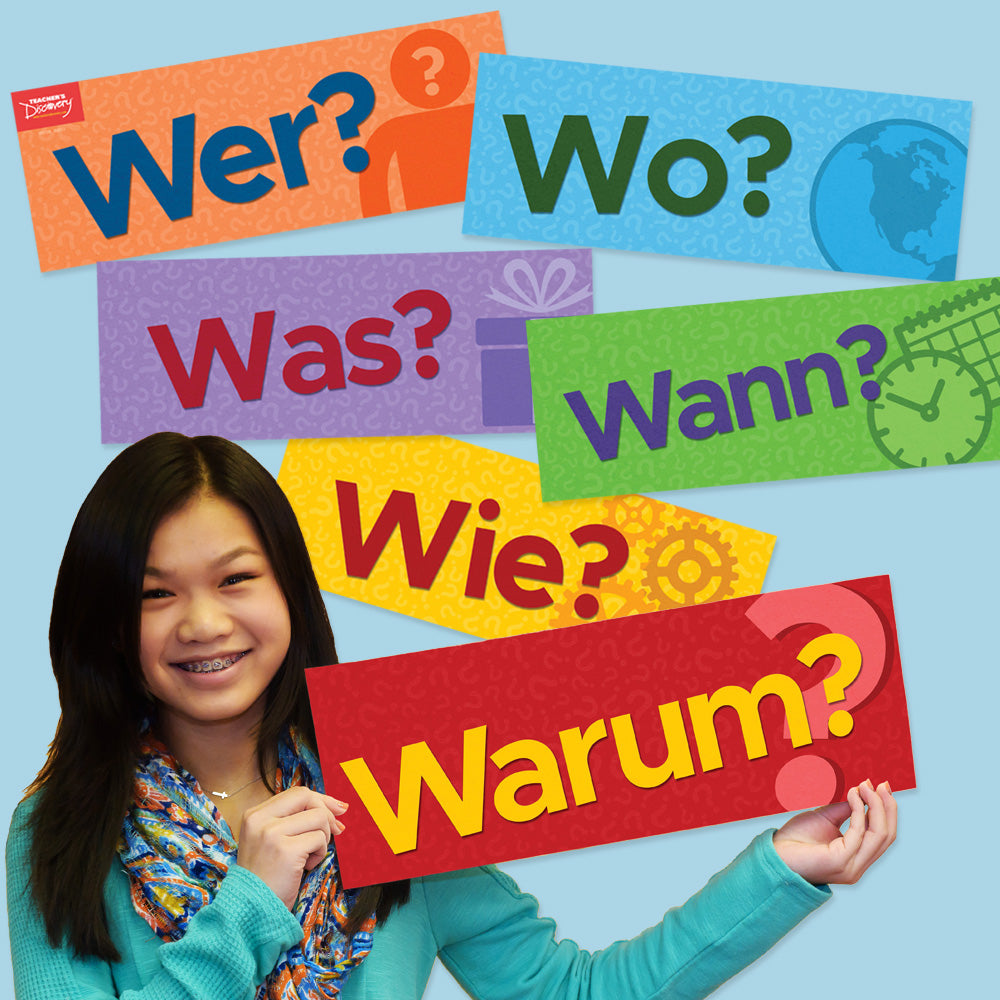 Question Words - German - Signs - Set of 6