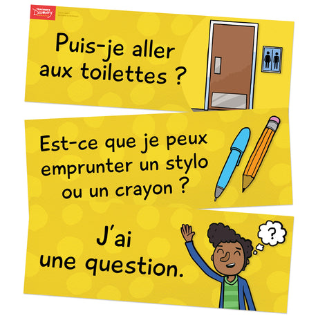 Classroom Phrases - French - Signs - Set of 12