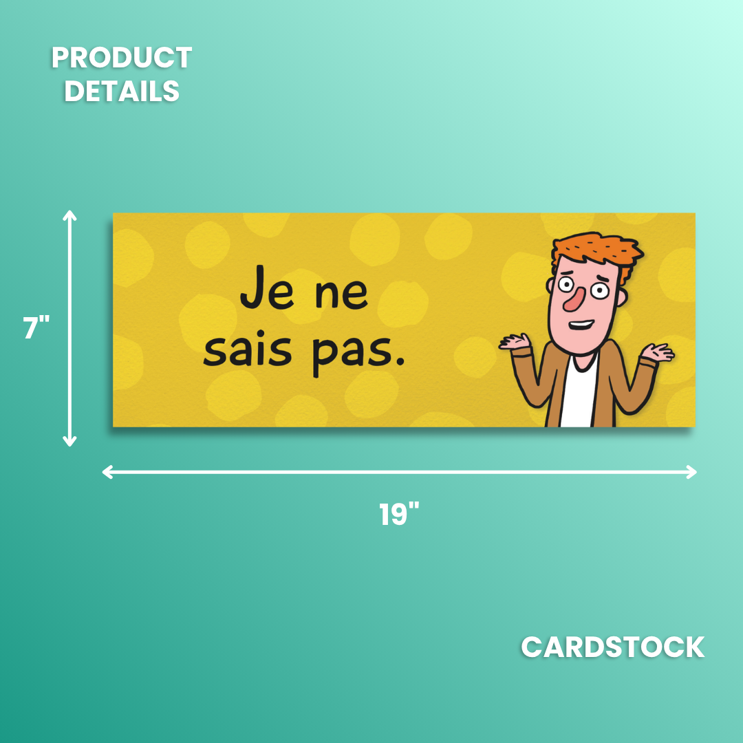 Classroom Phrases Signs, Set of 12 for French Classrooms
