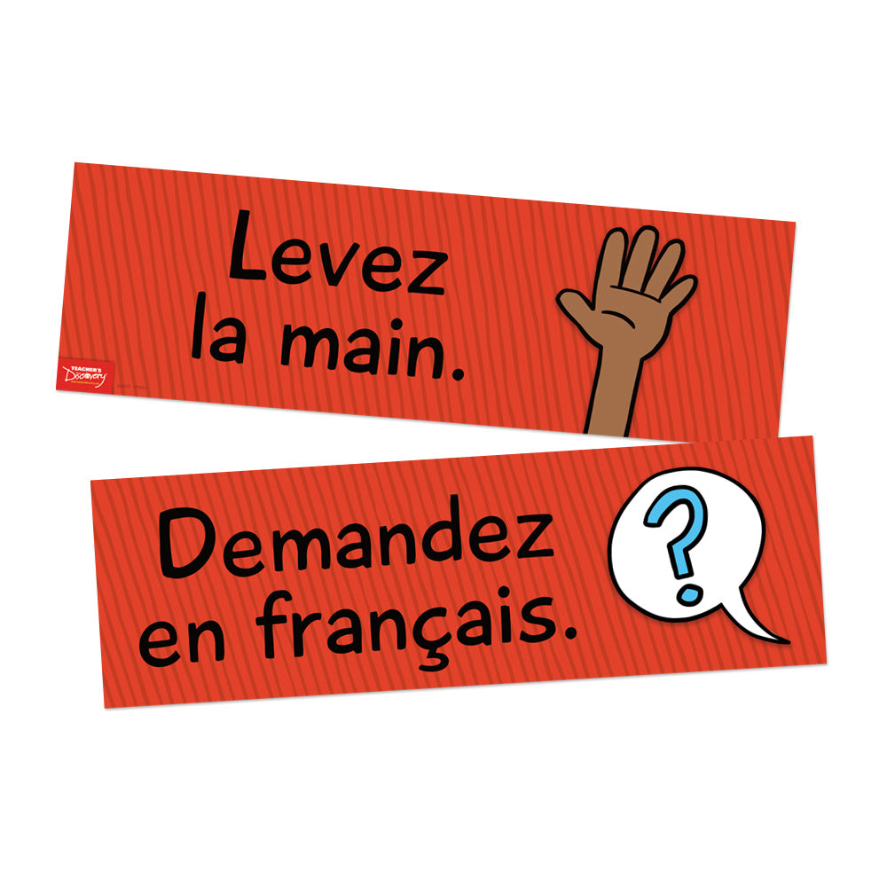 Classroom Commands - French - Signs - Set of 10