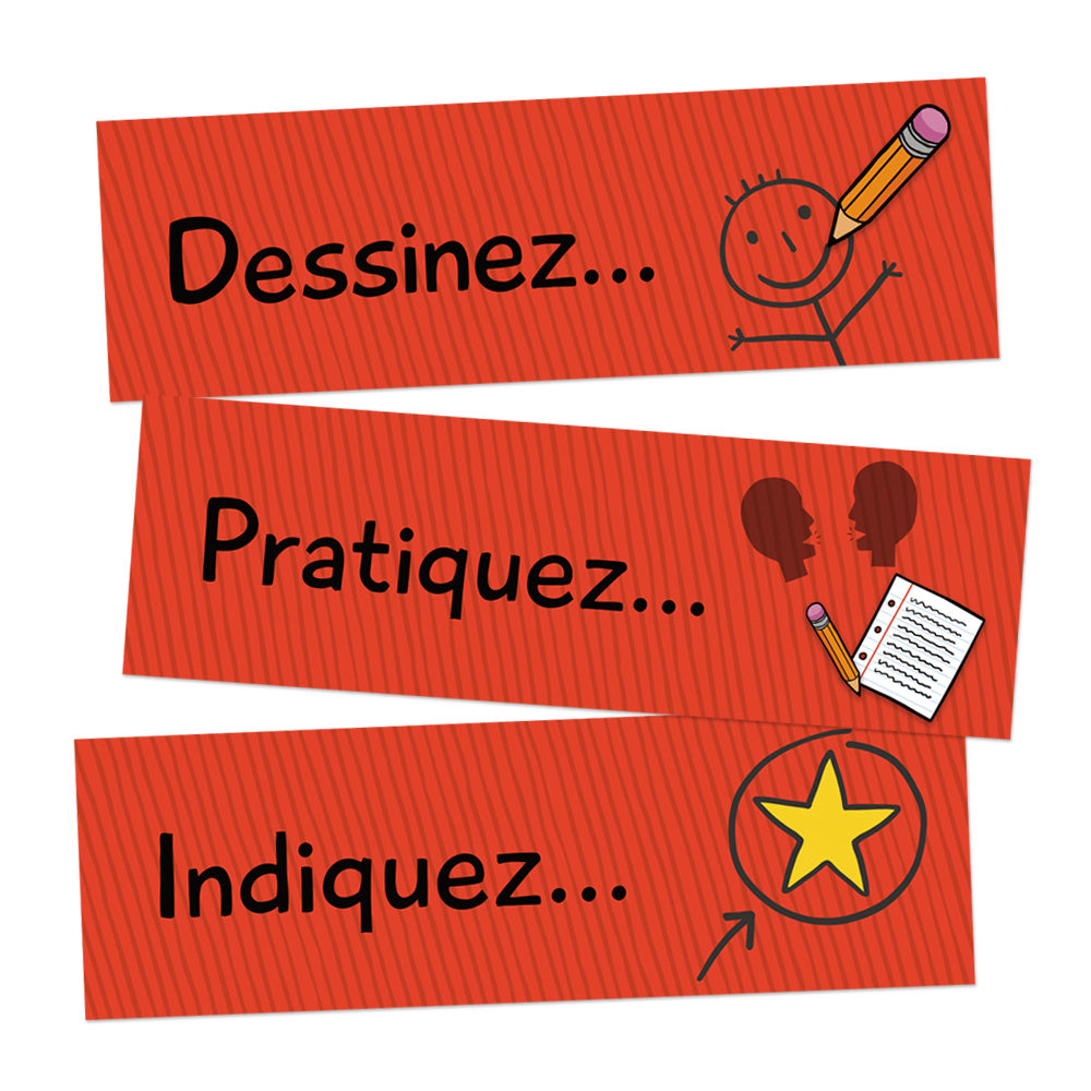 Classroom Commands - French - Signs - Set of 10