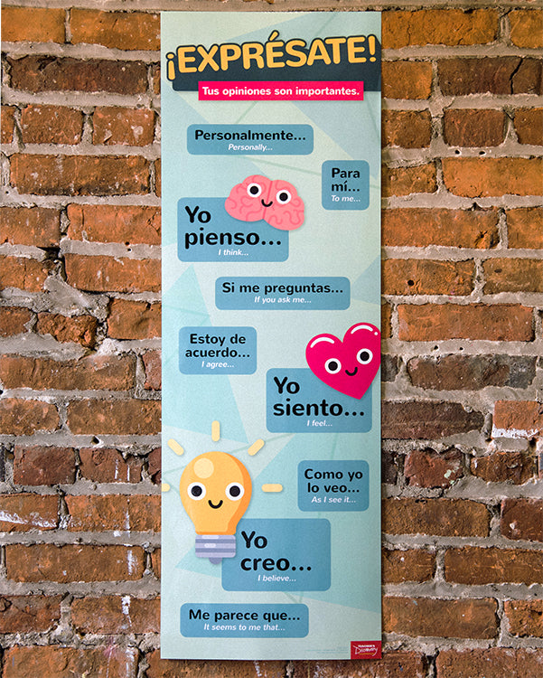 Expressing Opinions - Spanish - Skinny Poster
