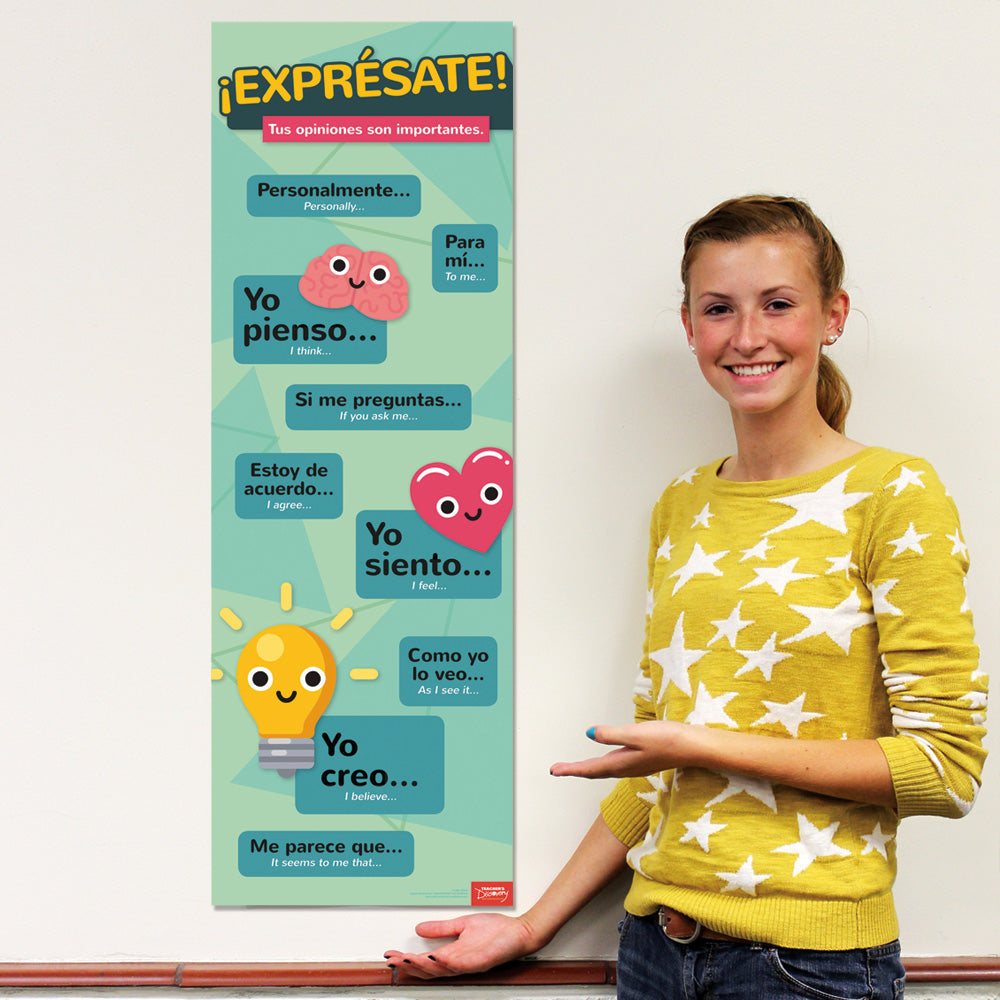 Expressing Opinions - Spanish - Skinny Poster