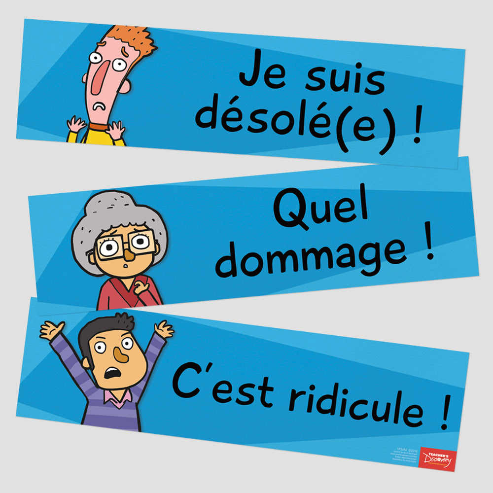 Essential Rejoinders - French - Signs - Set of 12