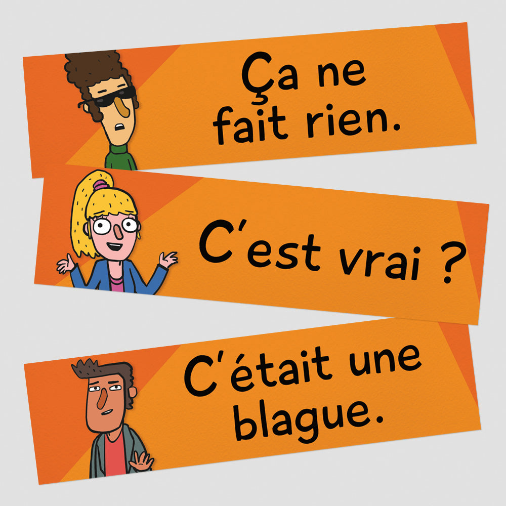 Teen Faves Rejoinder - French - Signs - Set of 12