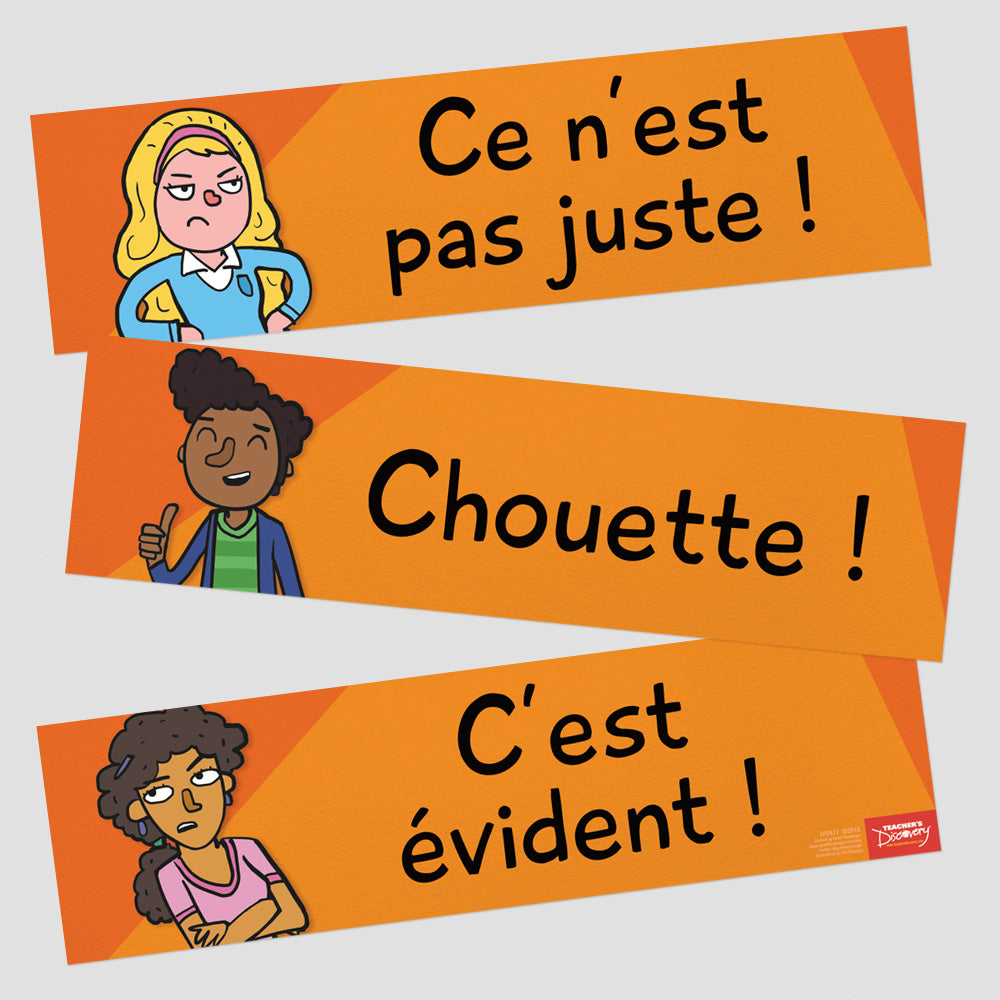 Teen Faves Rejoinder - French - Signs - Set of 12