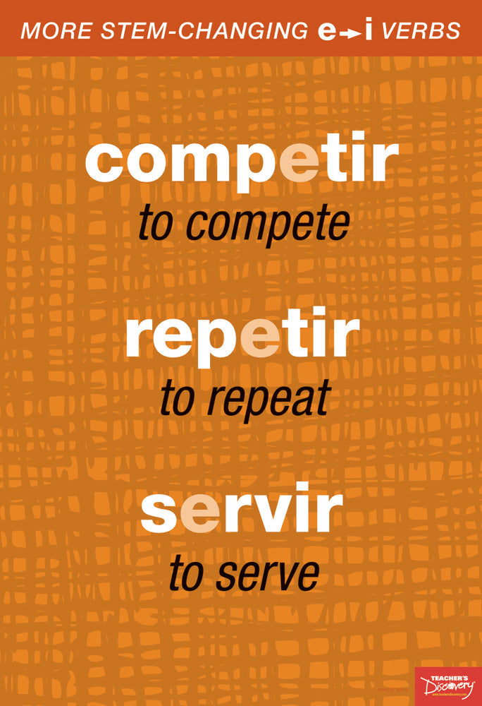 Stem-Changing Verbs Charts - Spanish - Mini-Posters - Set of 6