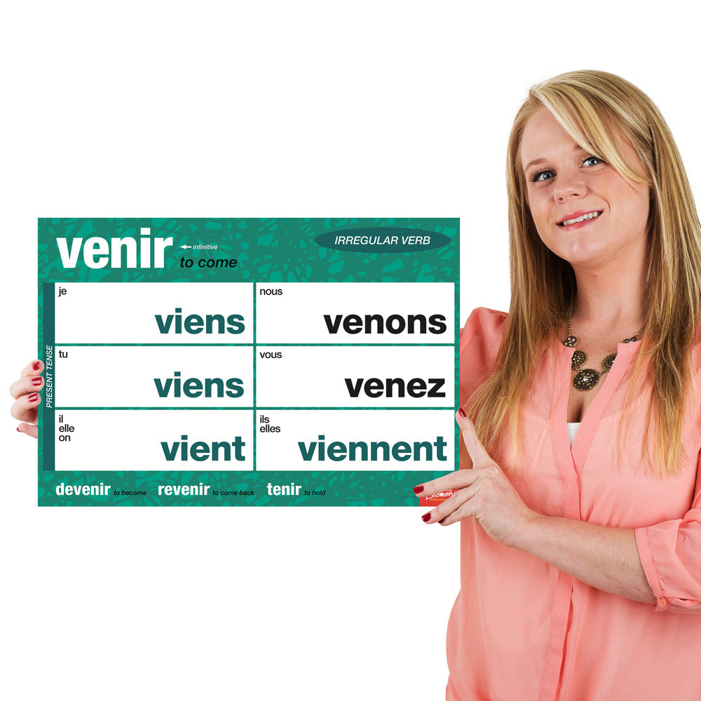 Important Irregular Verbs Chart - French - Mini-Posters - Set of 6