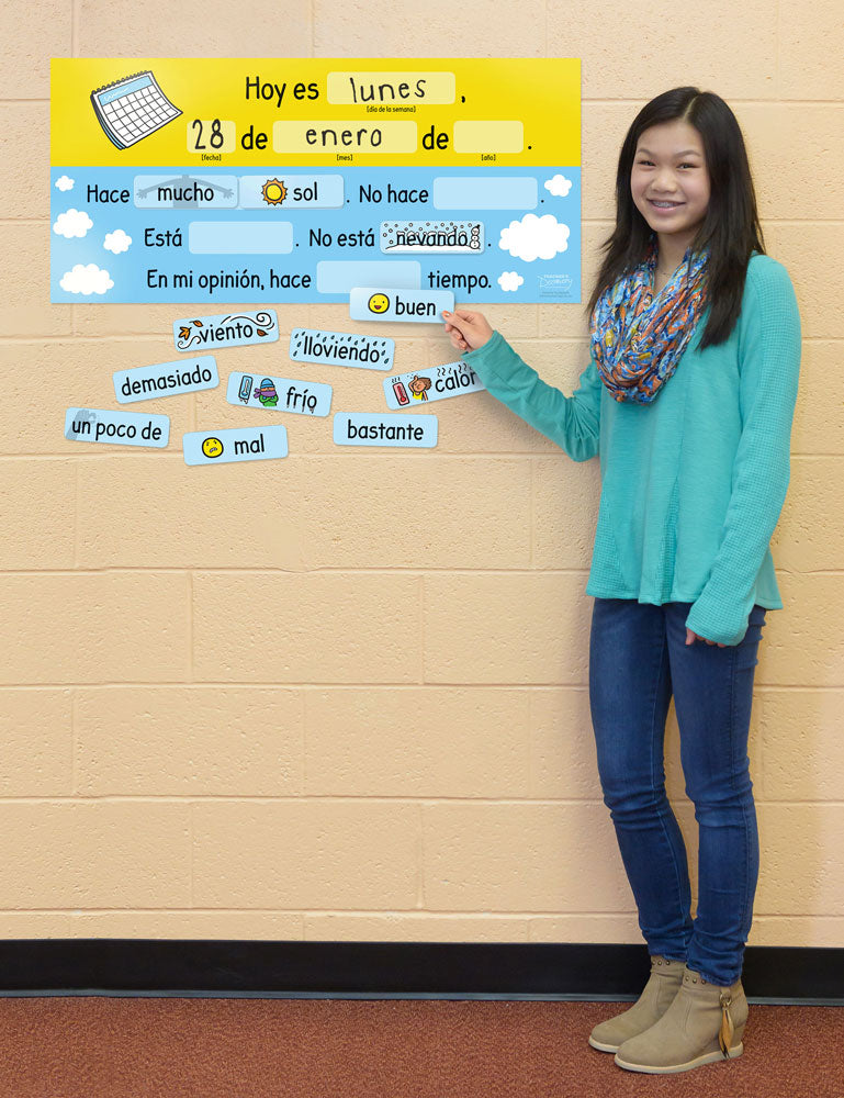 Tina's Weather Station - Spanish - Dry-Erase Poster