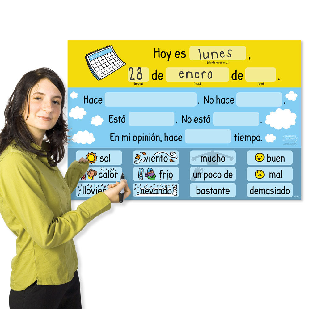 Tina's Weather Station - Spanish - Dry-Erase Poster