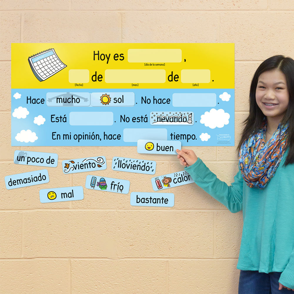 Tina's Weather Station - Spanish - Dry-Erase Poster
