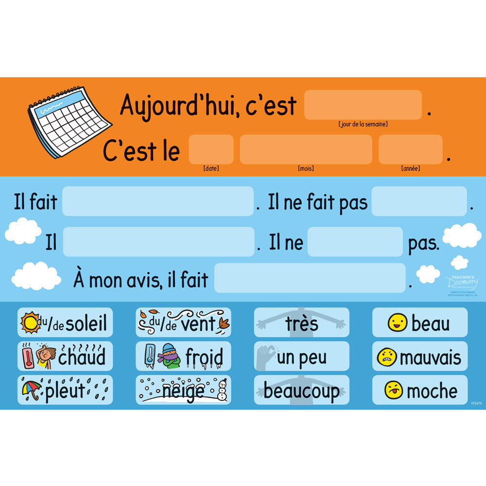 Tina's Weather Station - French - Dry-Erase Poster