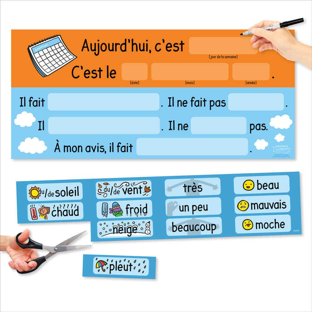 Tina's Weather Station - French - Dry-Erase Poster