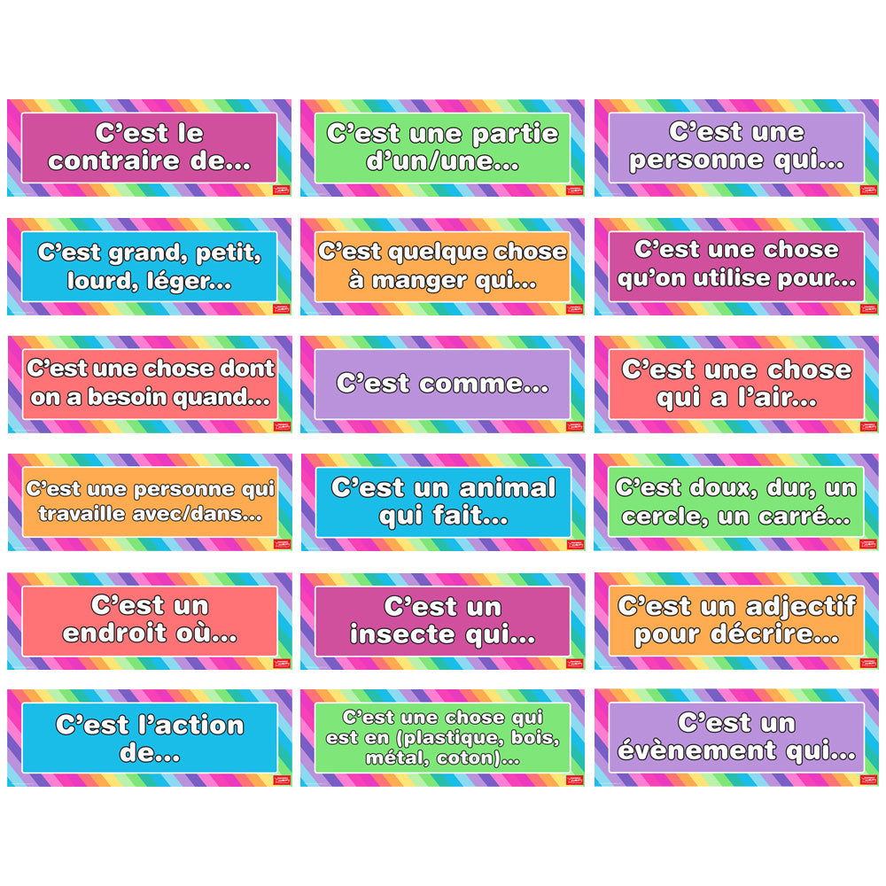 Circumlocution - French - Signs - Set of 18