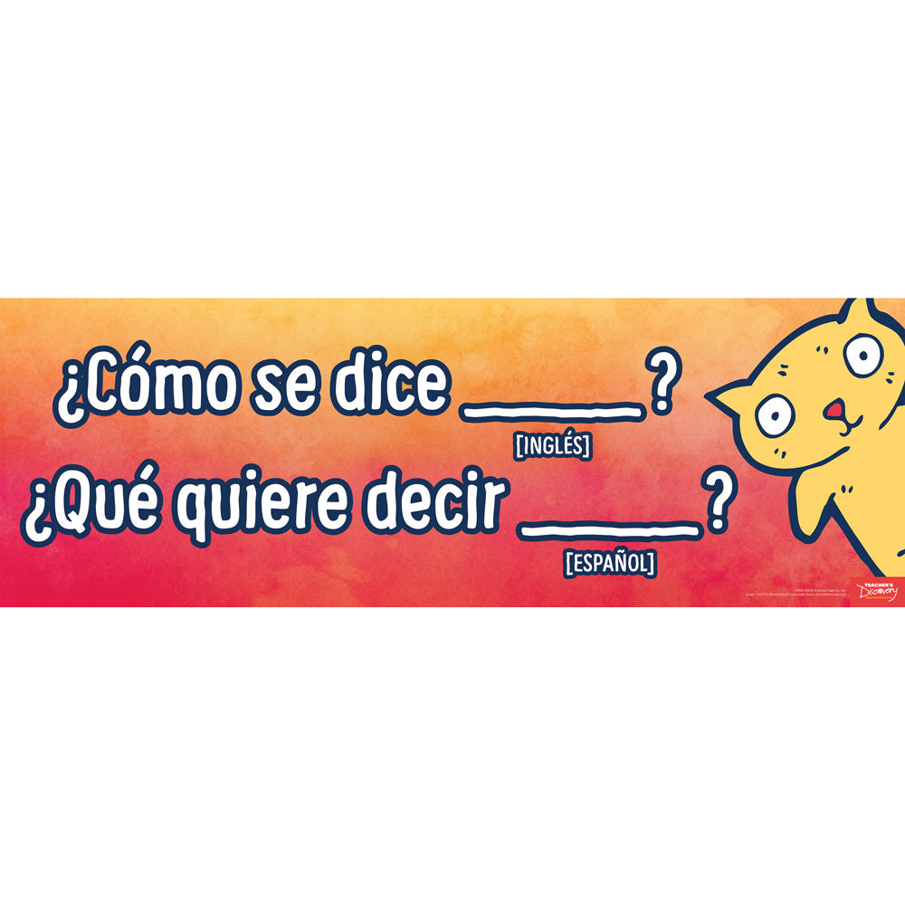 Asking for Words and Meanings - Spanish - Skinny Poster