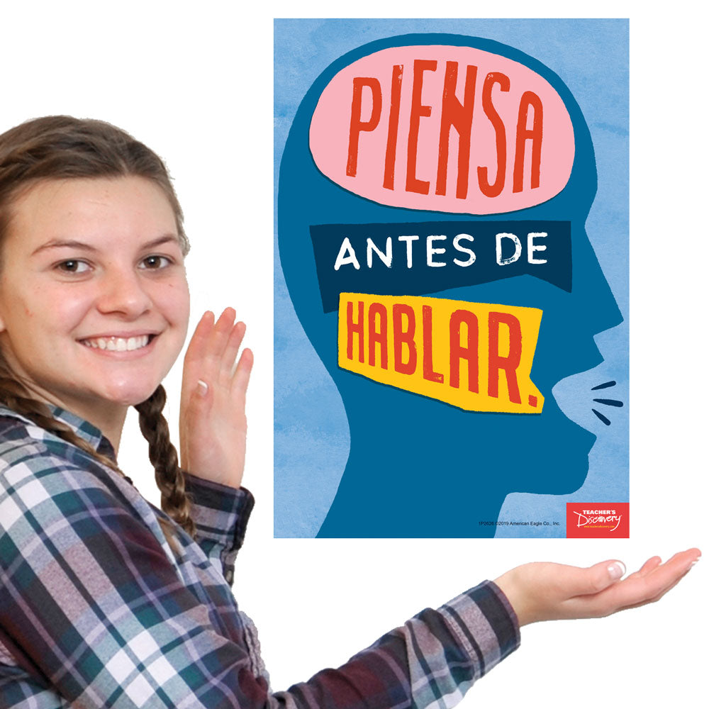 Think Before You Speak - Spanish - Mini-Poster