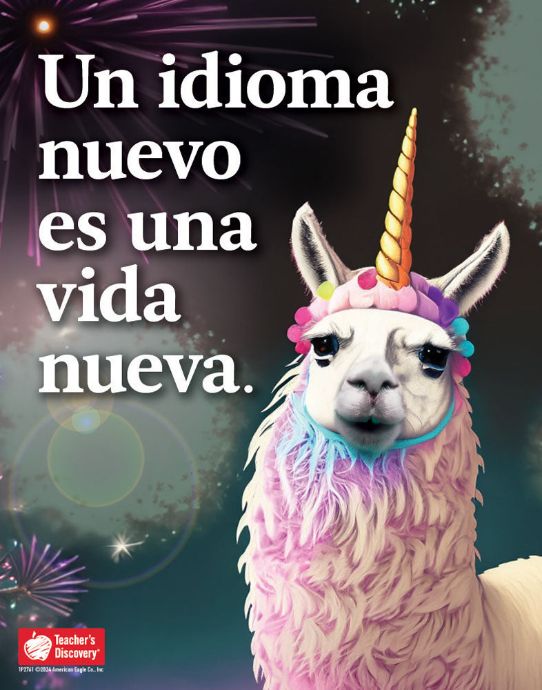 Un idioma nuevo es una vida nueva - Spanish - Mini-Poster