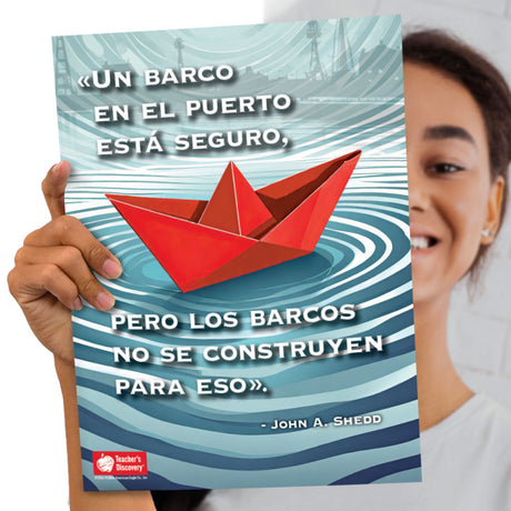 Un barco en el puerto está seguro, pero los barcos no se construyen para eso - Spanish - Mini-Poster