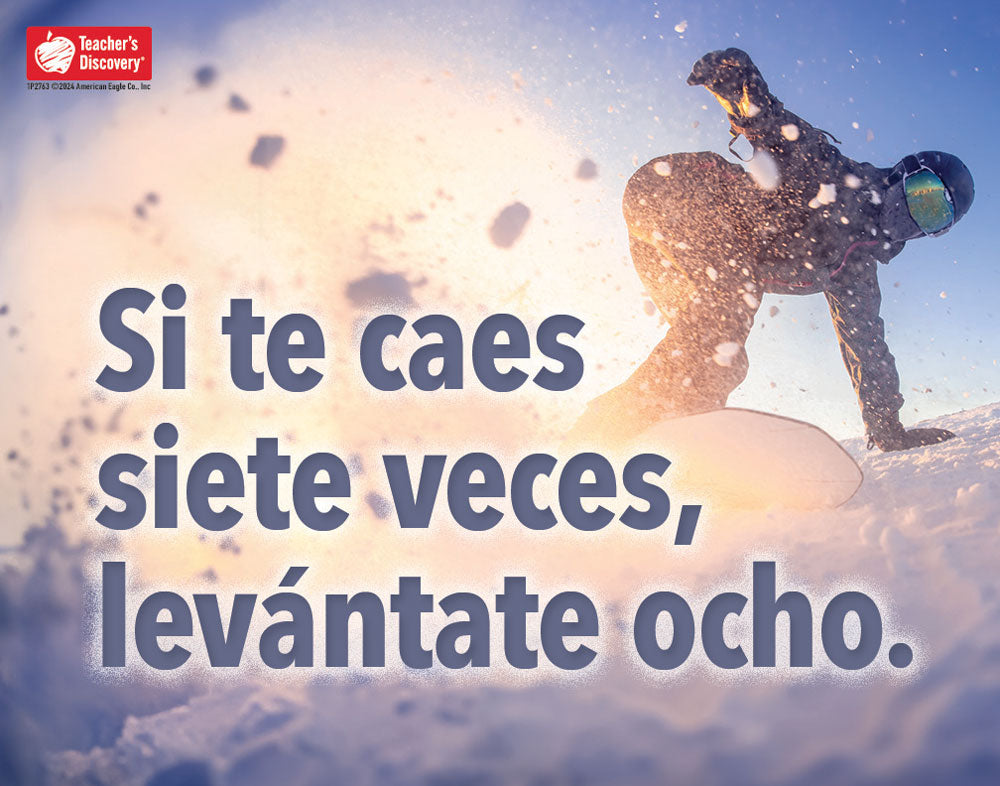 Si te caes siete veces, levántate ocho -Spanish - Mini-Poster