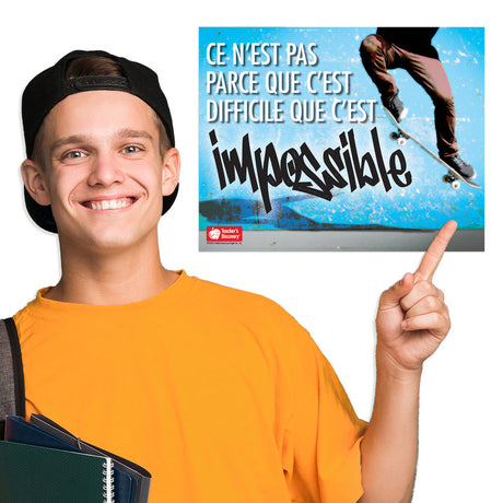 Difficult—Not Impossible - French - Mini-Poster