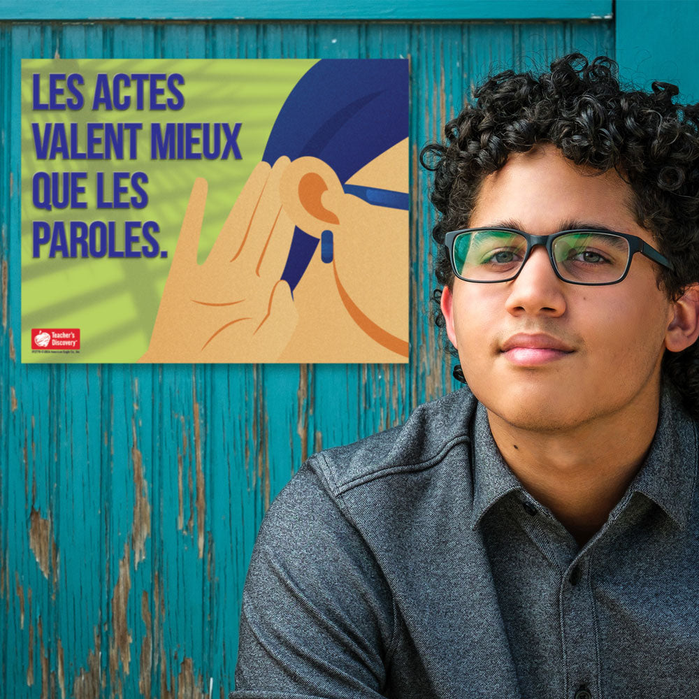 Actions - French - Mini-Poster