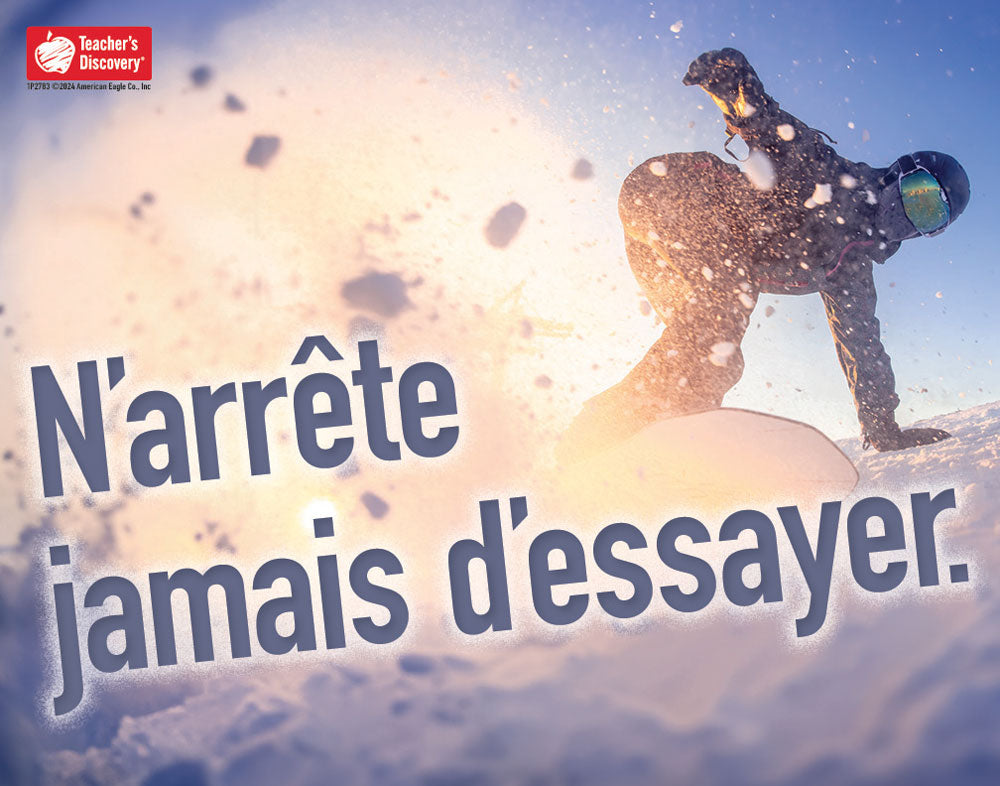 Never Stop Trying - French - Mini-Poster