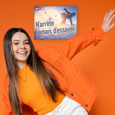 Never Stop Trying - French - Mini-Poster