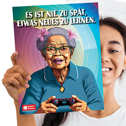 Never Too Late - German - Mini-Poster