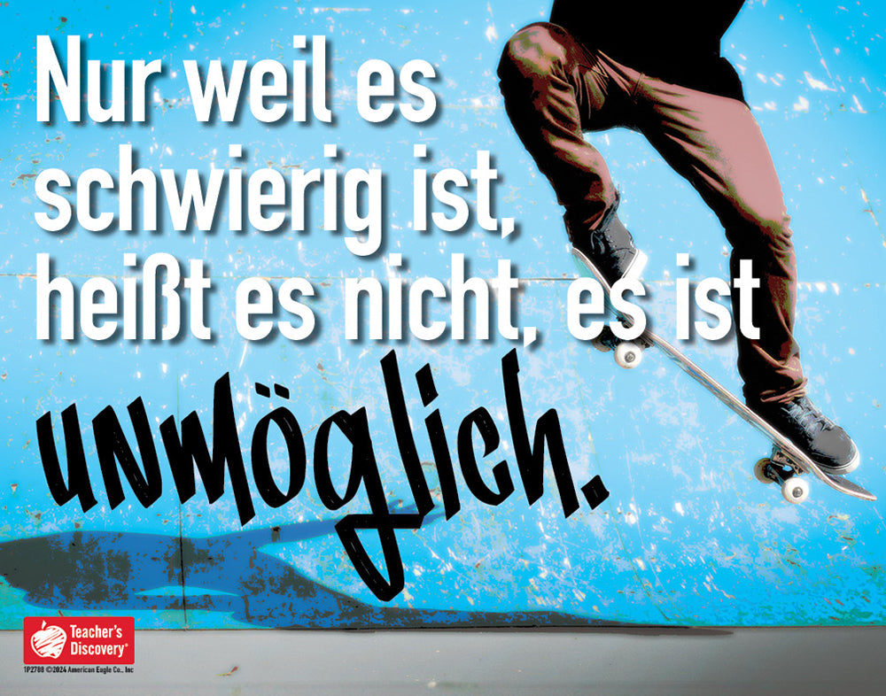Difficult—Not Impossible - German - Mini-Poster