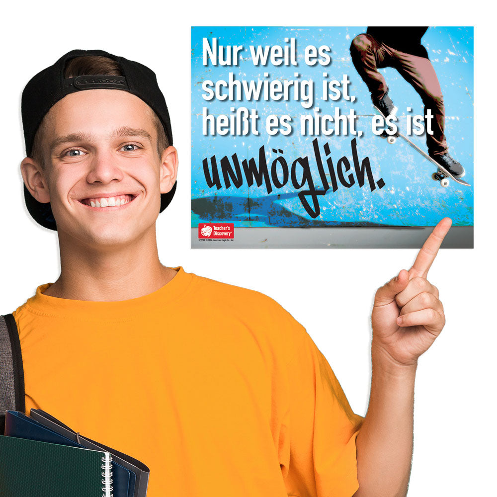 Difficult—Not Impossible - German - Mini-Poster