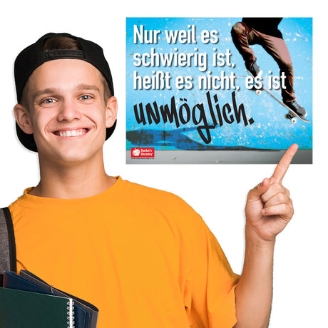 Difficult—Not Impossible - German - Mini-Poster