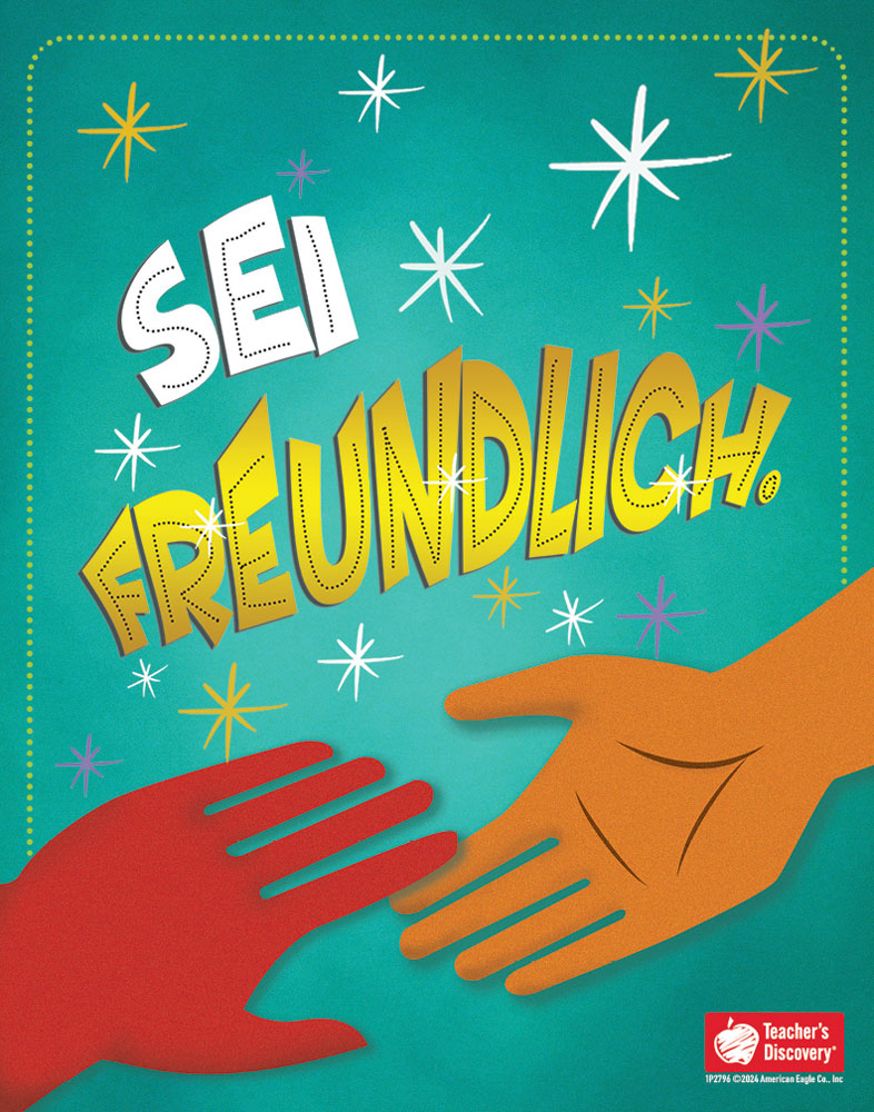 Be Kind - German - Mini-Poster