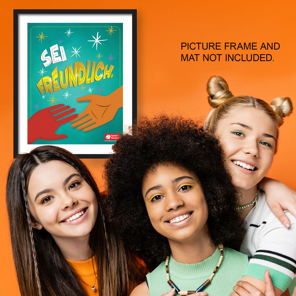 Be Kind - German - Mini-Poster