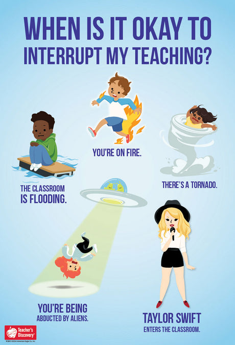 No Interrupting - Spanish/English - Double-Sided Mini-Poster