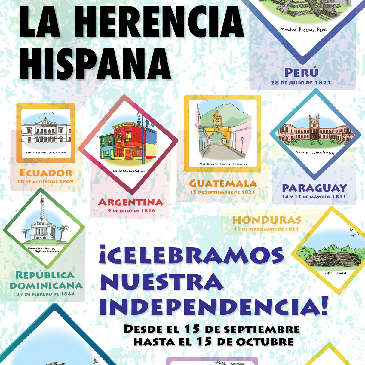 Hispanic Heritage Month - Spanish - Door Poster