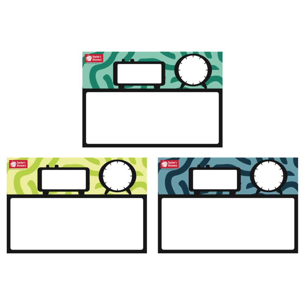 Magnetic Clock Charts - Dry-Erase Posters - Set of 3