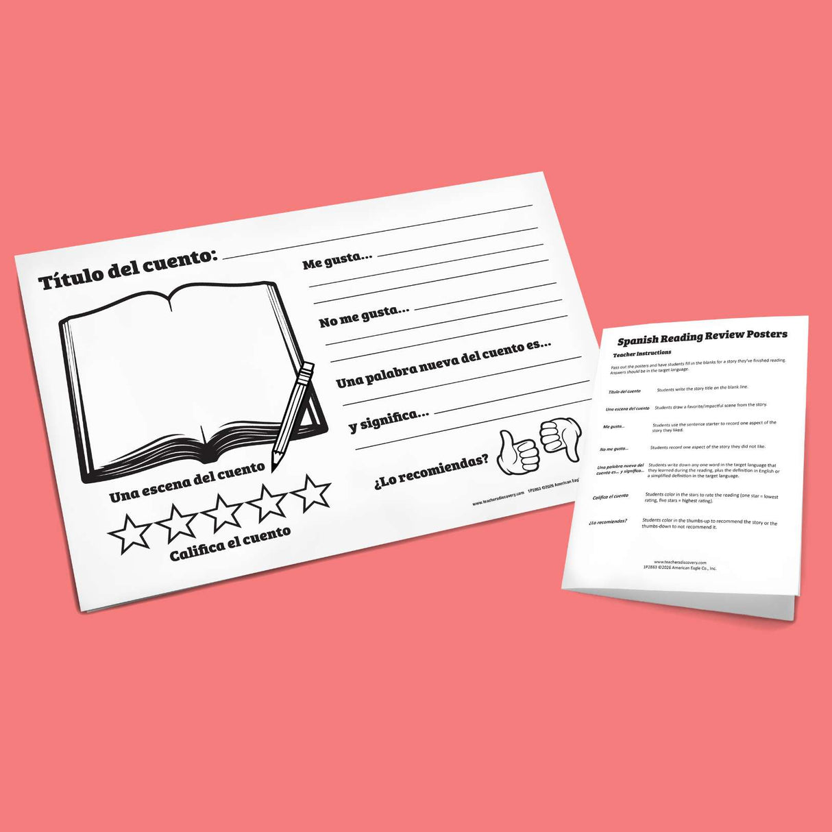 Spanish Reading Review Posters - Set of 30