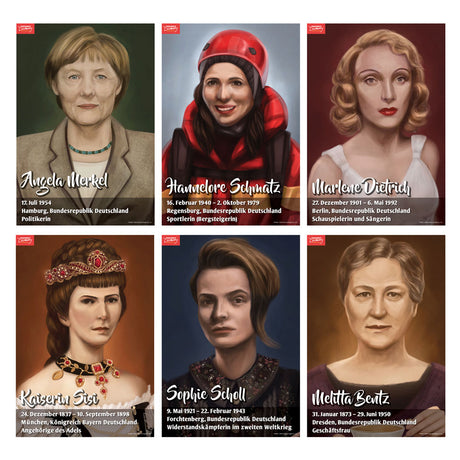 Revolutionäre Frauen - German- Mini-Posters and Activity Download - Set of 6