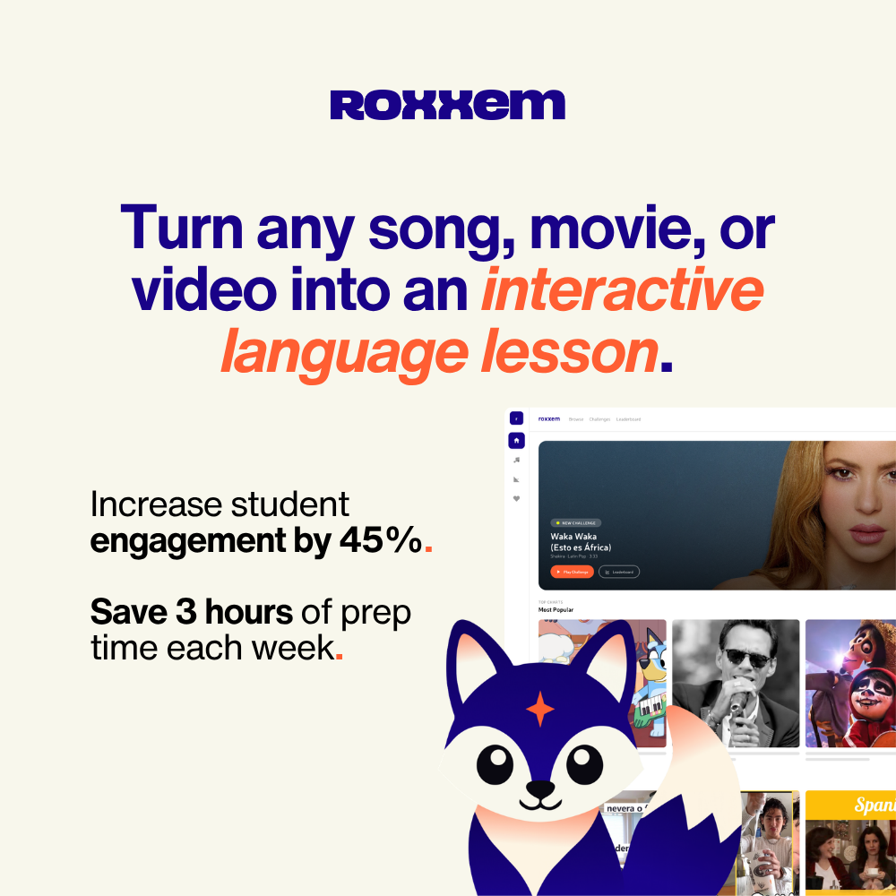 Roxxem: World Language Digital Curriculum and Video Lesson Subscription