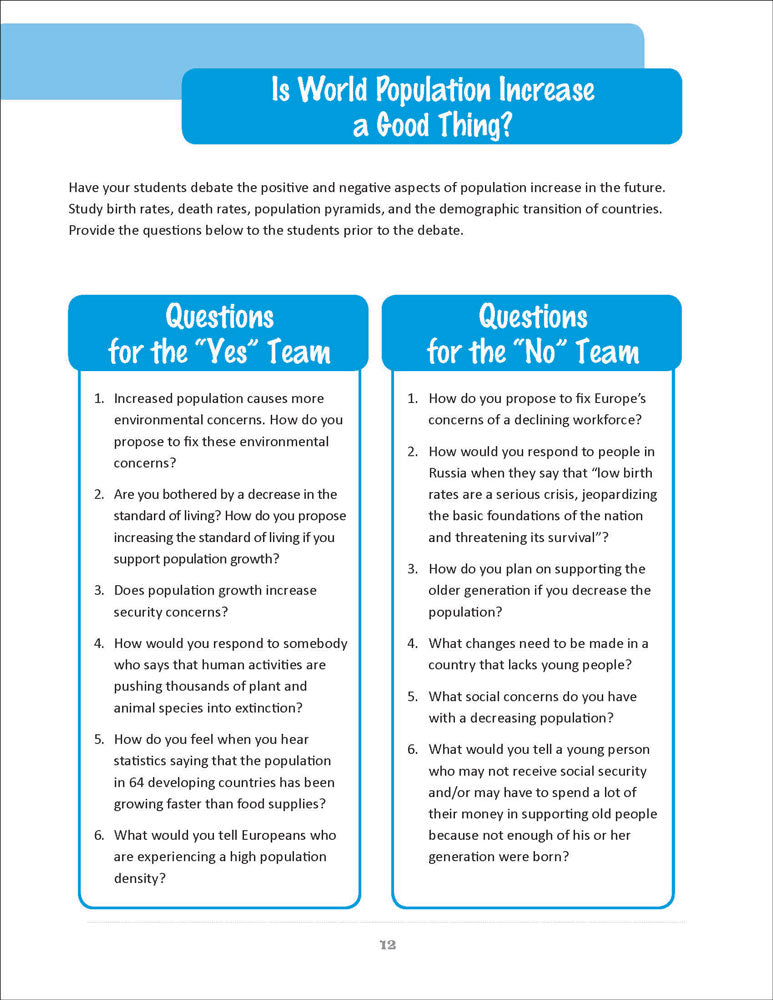 1st Edition Easy Debates for the World Geography Classroom Book