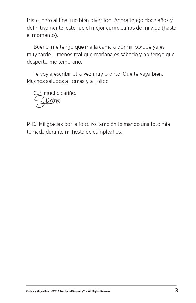 Cartas a Miguelito - Level 2 - Spanish Reader by Fabiola Canale