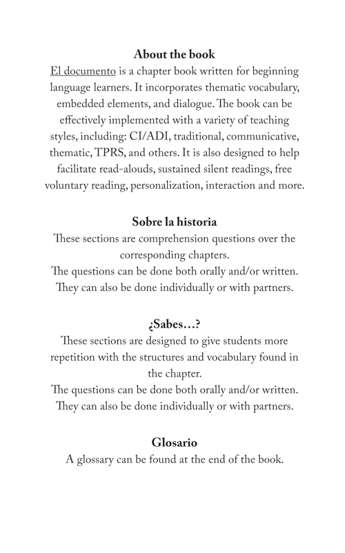 El documento - Level 1 - Spanish Reader by Eric Richards