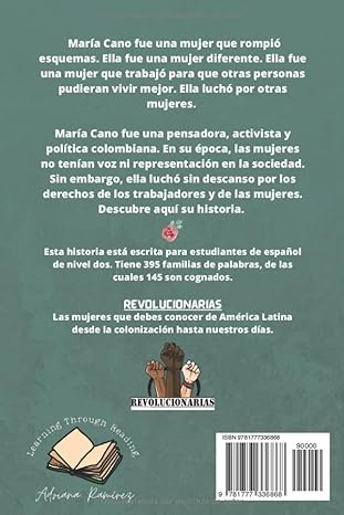 María Cano, la Flor del trabajo - Level 3/4 - Spanish Reader by Adriana Ramírez (with optional Teacher's Guide)