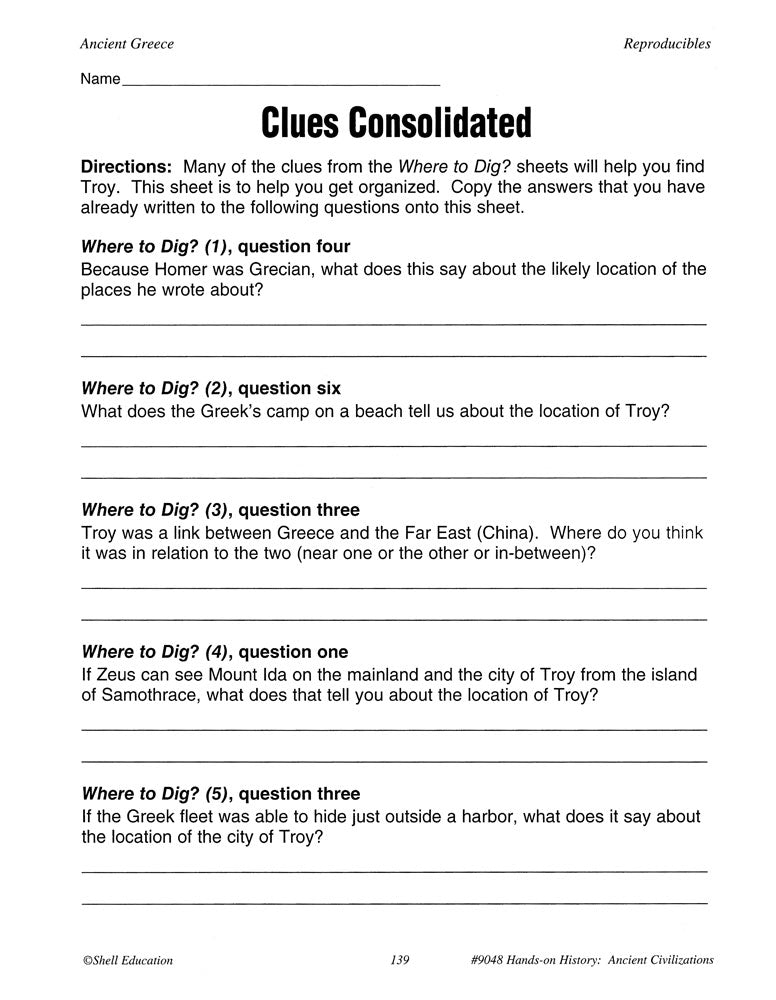 Hands-On History: Ancient Civilizations Activities Book