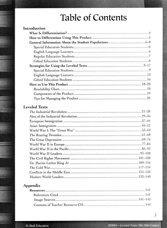 Leveled Texts: The 20th Century Book Download