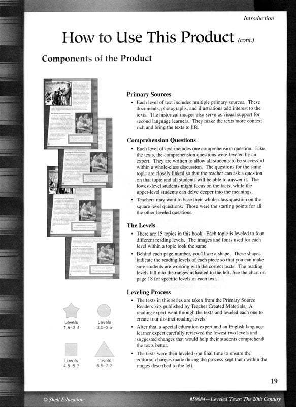Leveled Texts: The 20th Century Book Download