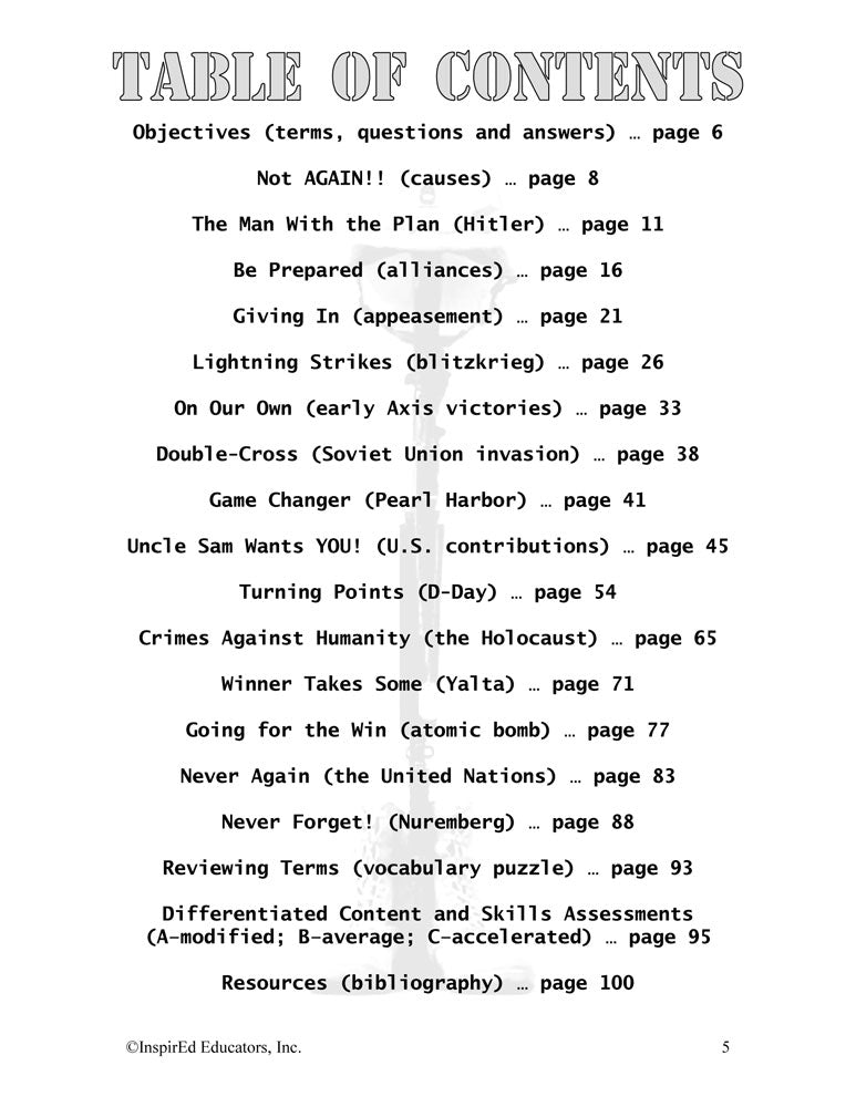 i Think: World History, World War II Activity Book Download